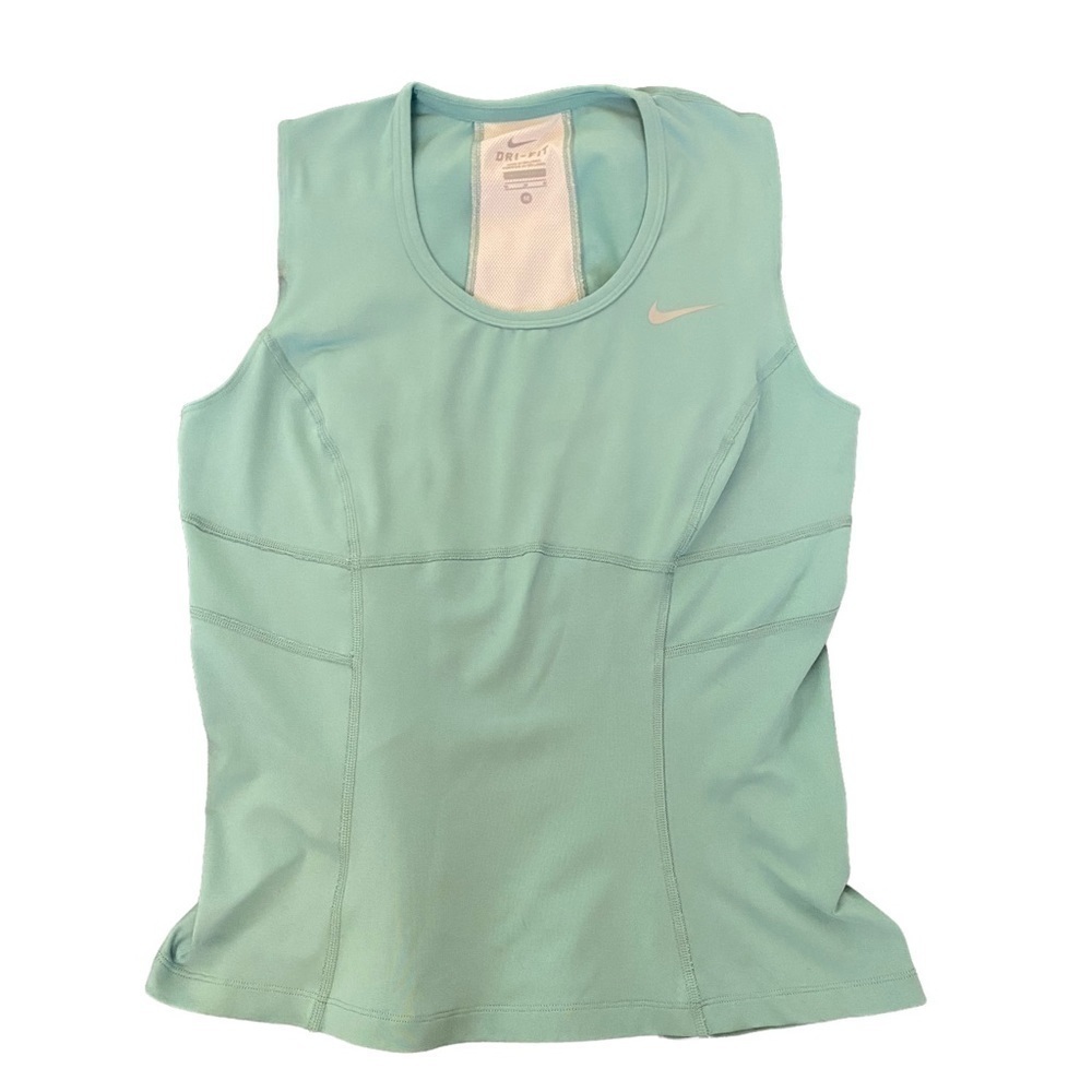 𝅺nike Blue/Green Dri-Fit Workout Tank Top Size Medium